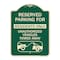 Signmission Reserved Parking Reserved Parking for Residents Only Unauthorized Vehicles Towed Away, G-1824-23042 A-DES-G-1824-23042 - alternate 1